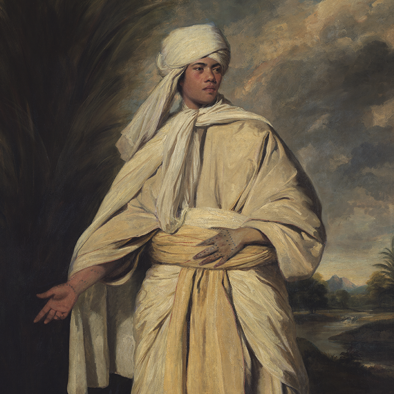 NPG 7153. Portrait of Mai (Omai), Sir Joshua Reynolds c 1776, Oil on canvas; 236 x 145.5cm. Image courtesy of National Portrait Gallery, London and Getty.