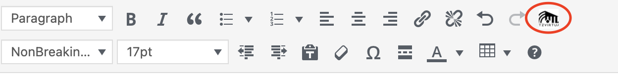 An image showing the popup editor button installed